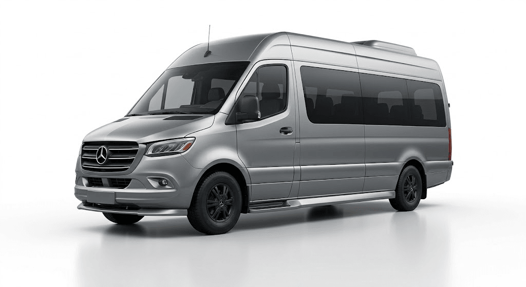 Silver Mercedes Limo Sprinter